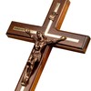 Woodvio - Handmade wooden wall cross, traditional Catholic crucifix