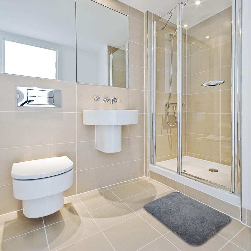 FCSDETAIL Non-slip Bath Mat 50 x 80 cm, Quick Dry