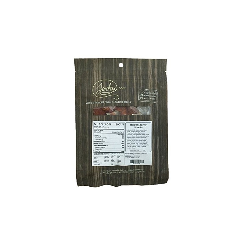 Sriracha Bacon Jerky - Made with REAL Bacon and Sriracha