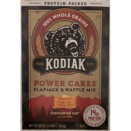 Kodiak Protein Power Cakes CINNAMON OAT Pancake Flapjack & Waffle Mix 20 oz Box