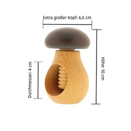 Hofmeister "Mushroom" Wooden Nut Cracker with Screw Mechanism