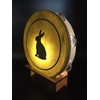Bunny Rabbit Tambourine with optional illuminated display stand - Accessory: