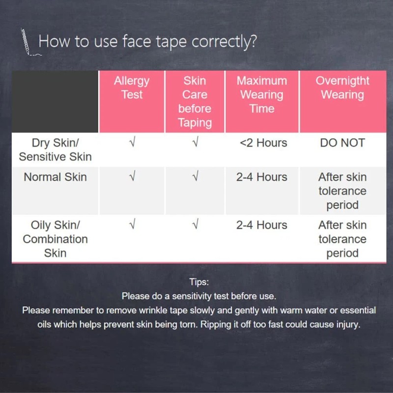 Facial Lift Tape for Skin Tightening and Anti-Wrinkle Patches