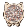 Cat Shape Wooden Puzzle, Cat Outline Frame with Acrylic Cover,