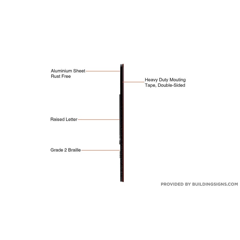 BUILDINGSIGNS.COM PH Elevator Jamb Plate Sign (Penthouse JAMB Plate) with