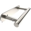 Ruacq Self Adhesive Toilet Paper Holder Brushed Double Post Pivoting