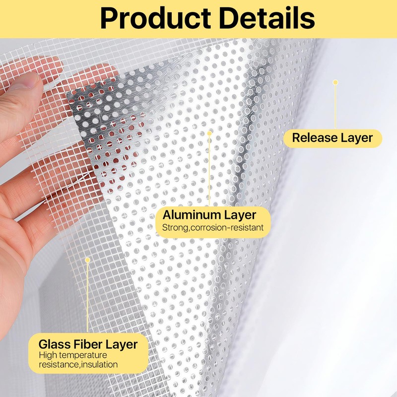 Boocalny 6 Pcs 12x12 Inch Drywall Repair Kit, Self-Adhesive Mesh