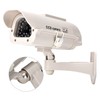 Solar Power Dummy Fake Camera Home Surveillance Simulation Waterproof Monitor