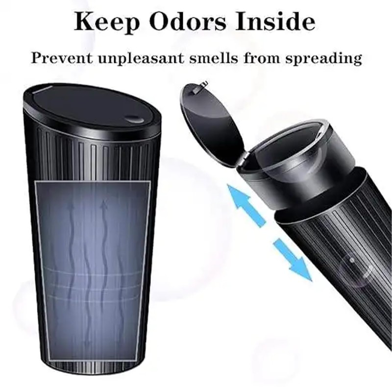 Car Trash Can Bin with Lid with 60pcs Trash Bags,Leak