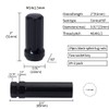 Acorn M14x1.5 Black Lug Nuts - 2" Tall, Set of