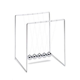 THY COLLECTIBLES Unique Stainless Steel Newtons Cradle Balance Balls 4.5 inch Desk Top Decoration Kinetic Motion for Home and Office Marble Ornaments