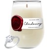 Jackpot Candles Chardonnay Wine Glass Candle with Ring Inside (Surprise