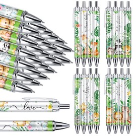 Chuangdi 24 Pcs Baby Shower Ballpoint Pens Favors Bulk Animal Retractable Ballpoint Pen Black Ink with Gifts for Guests School Supply