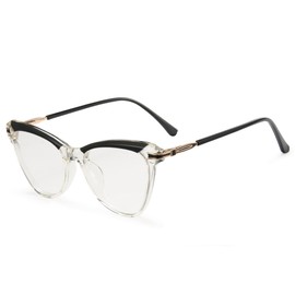 Cyxus Blue Light Filter Glasses Without Prescription Men Women Fashion Computer Protective Glasses Screen Glasses Gaming Glasses 8189, 04-transparent