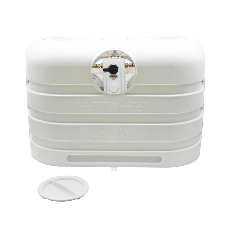 Flame King Dual 20LB LP Propane Tank Light Plastic Heavy