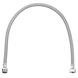uxcell 24 Inch Long Faucet Supply Line Connector, G1/2 Female Compression Thread x G1/2 Male Connector Straight Thread 304 Stainless Steel Water Supply Hose Line