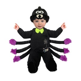 Disfraz de Araña Negra para Bebés, Niños y Niñas - Disfraces de Arañita Bebé para Día de Muertos - Vestuario de Halloween (2 Años)