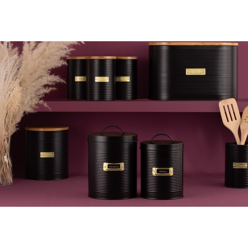 Typhoon Otto Black Set of 2 Storage Jars