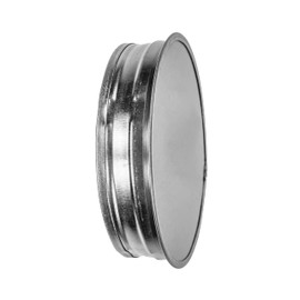 5” Inch Duct End Cap - Galvanized Steel Round Vent Cover for Outdoor and Indoor Use – Pipe Cover – Steel Plug for Dryer Ducts and Pipes – End Cap for HVAC Systems