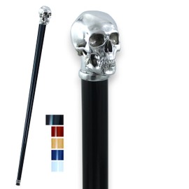 Cavagnini Bastón calavera de madera de haya natural para mujer hombre regalo abuelo hecho a mano en Italia, Maestro