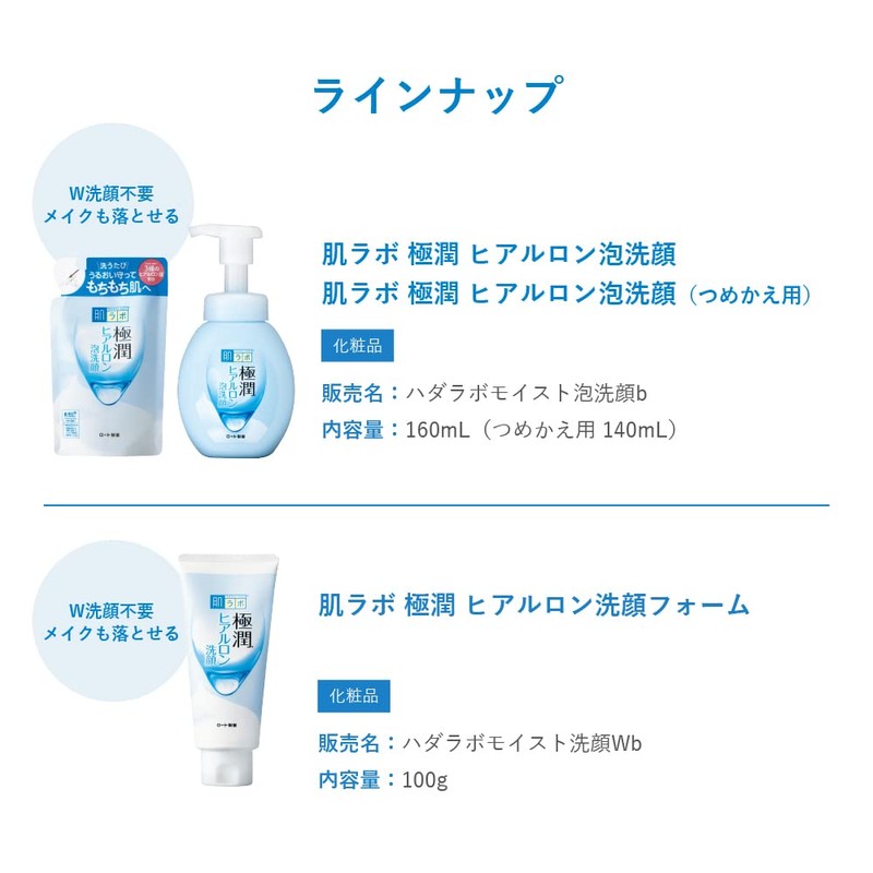 Hada Labo Gokujun Hyaluron Foaming Face Cleanser, Set of 2