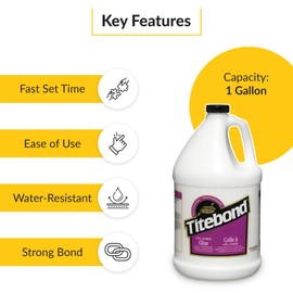 Brixwell QK20-002 Titebond, Melamine Glue 1 Gallon 1 Gallon