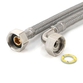 Reinforced hose 1/2 inch nut x 1/2 inch nut bend (DN8) for drinking or utility water
