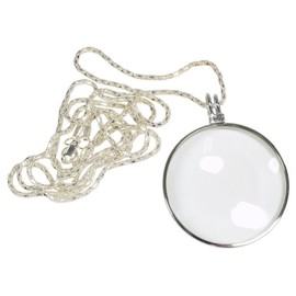 HTS 212B0 3X Silver Pendant Magnifier with 36" Necklace