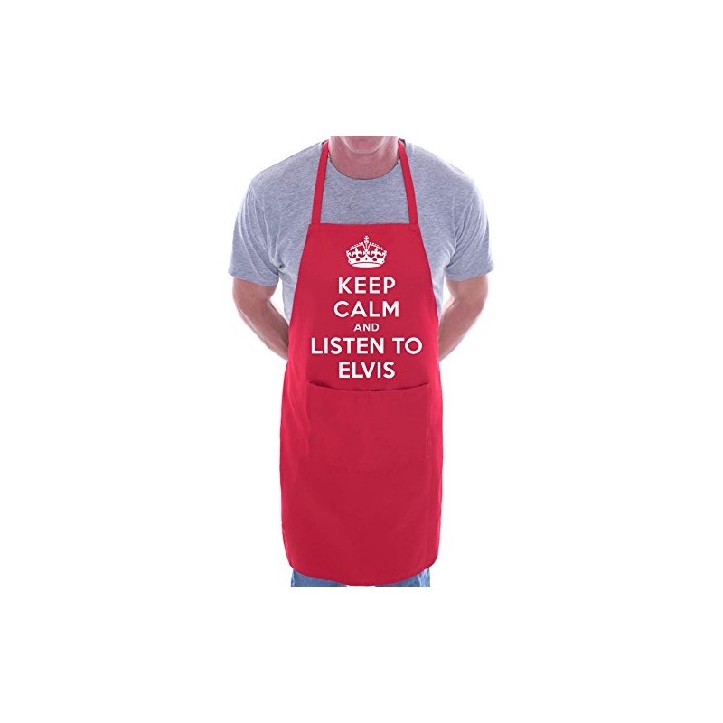 Print4U Keep Calm And Listen To Elvis BBQ Cooking Funny