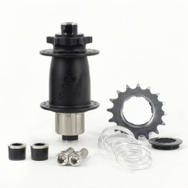 rningo Bike Hub Disc Brake 32H for Dirt Jump/Single Speed Bikes,Chrome-Molybdenum Steel Freehub High Strength Rear Bicycle Rim Hubs M10 Female Bolts (Black)