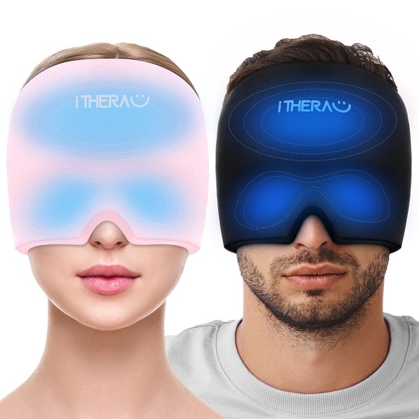i THERAU iTHERAU Migraine Mask Headache Mask, 360 Coverage Adjustable