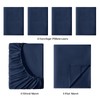 BYSURE 6 Pieces Bed Sheets Set(Queen, Blue Navy) - Hotel