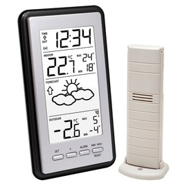 La Crosse Technology WS9130IT-S-BLA Weather Station with Indoor/Outdoor Temperature Silver/Black