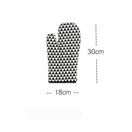 Ciieeo 5Pcs Adjustable Cotton Canvas Apron with Oven Mitt Napkins Black Triangle Shape Kitchen Costume for Men Women Heat Resistant Convenient Pockets for Cooking Baking