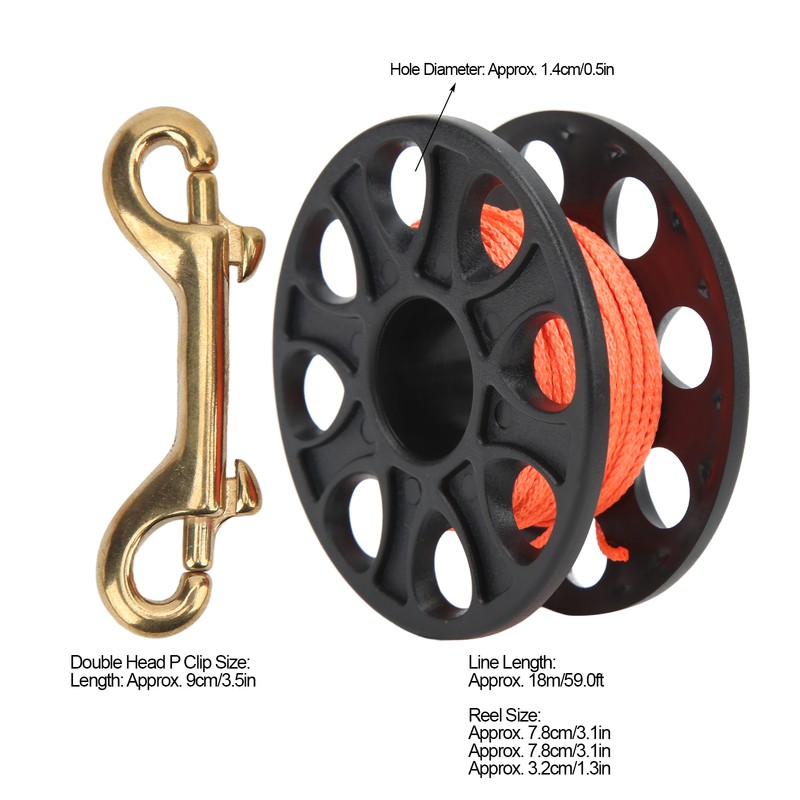 Diving Spool Plastic Prevent Winding Lightweight Diving Finger Reel with