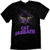 Cat Sabbath T-Shirt (US, Alpha, Small, Regular, Regular, Black)