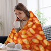 Cantidelli 3D Funny Realistic Food Baked Beans Flannel Fleece Throw