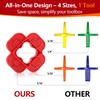 6 Packs 4-in-1 Multi-Size Deck Spacers Tool (5/32", 3/16", 1/4",