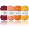 4 Skeins Soft Baby Cotton Yarn- Color V