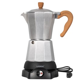 LAOION Cafeteras Electricas Modernas,6 Cup Portable Espresso Maker,300ml Moka Pot with Detachable Base & Overheat Protection, Great for Home，Office, or Travel, a Thoughtful Gift for Coffee Lovers