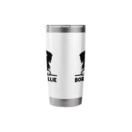 Border Collie Dog Minimalist Animal Face Nature Design Kids Stainless Steel Insulated Tumbler