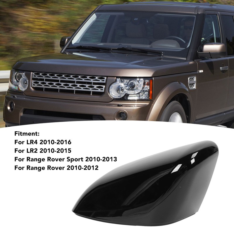 Rearview Mirror Cap Glossy Black Protective Wing Mirror Cover Cap