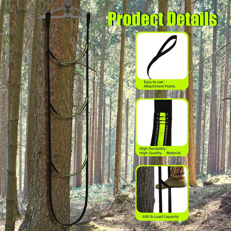 Highwild 3 Step Climbing Stick Aider for Hunting - Heavy
