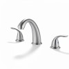 Bathroom Faucet Brushed Nickel Alloy Widespread Deck-Mounted 3-Hole 2-Handle Modern