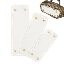 PH PandaHall 3 Sizes Plastic Bag Bottom Shaper Purse Bottom for Crochet, White Rectangle Knitting Crochet Base with Holes for Handbag Purse Tote Shoulder Crossbody Bag Making 7/9/11 inch, Hole: 4mm