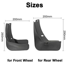 ERMWALR for VW Golf 7 MK7 7.5 MK7.5 2013-2019 Mud Flaps - Set of 4 No Drilling Required Car Fenders Flexible PP Mud Flap Splash Guard (Glf 7 13-19)