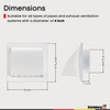 Steinberg14 Dryer Vent Cover Outside 4 inch - ABS Plastic