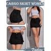 Cargo Skirt Women y2k Button Mini Jeans Skirt Denim Skirt
