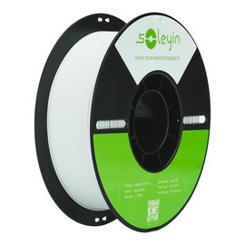 Soleyin Ultra PLA 3D Printer Filament PLA Filament 1.75mm, High Speed 30-300mm/s Dimensional Accuracy +/- 0.02mm, Fit Most FDM 3D Printers, 1kg Spool (2.2lbs) (Matte White)