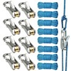 Rope Tightening Tool & Tensioner, 8 Pack Stainless Steel Cord